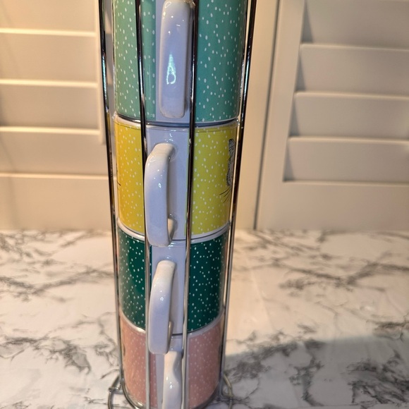 Stackable Cat Face Mugs Set - Picture 3 of 5